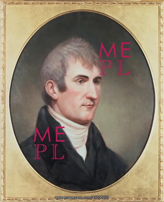 : Meriwether Lewis 1774-1809. Portrait by ? : Meriwether Lewis 1774-1809. Portrait by ?