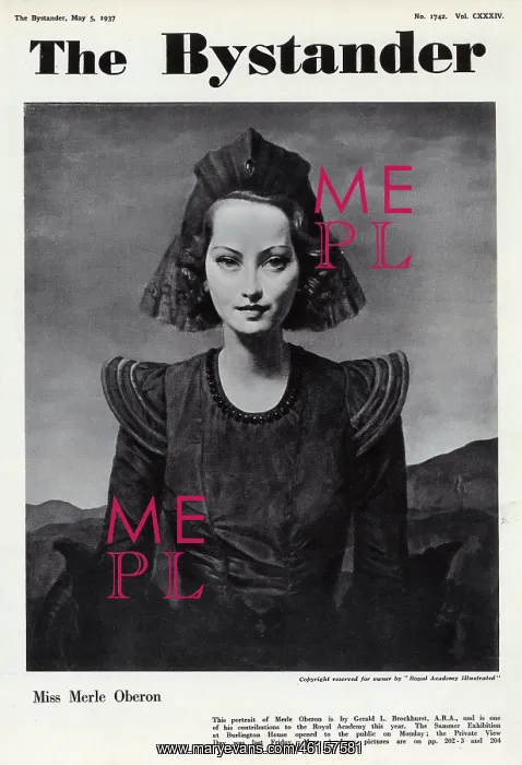 : Merle Oberon by Gerald Brockhurst : Merle Oberon by Gerald Brockhurst