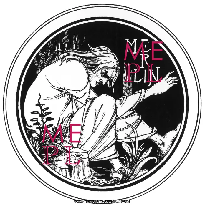  : Merlin the Enchanter, one of Aubrey Beardsley's illustrations to Morte d'Arthur