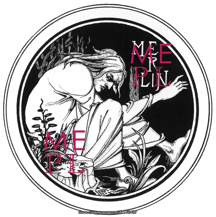  : Merlin the Enchanter, one of Aubrey Beardsley's illustrations to Morte d'Arthur