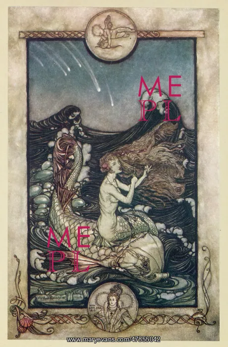 : Mermaid by Arthur Rackham : Mermaid by Arthur Rackham