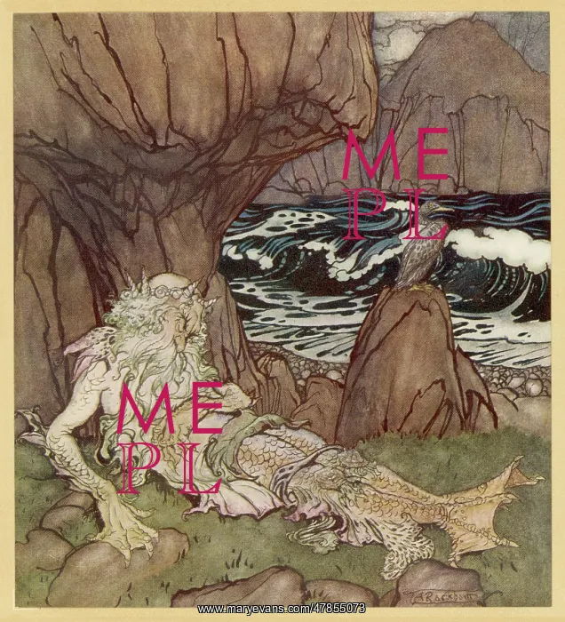 : Merman by Arthur Rackham : Merman by Arthur Rackham