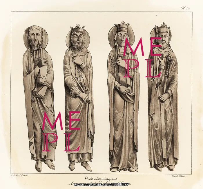 : Merovingian kings from the jambs of the Royal : Merovingian kings from the jambs of the Royal