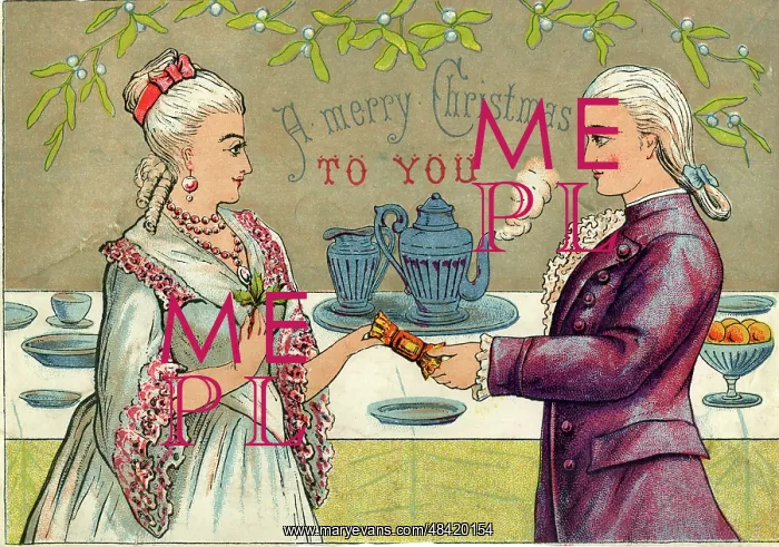  : Merry Christmas - couple pulling a Christmas Cracker
