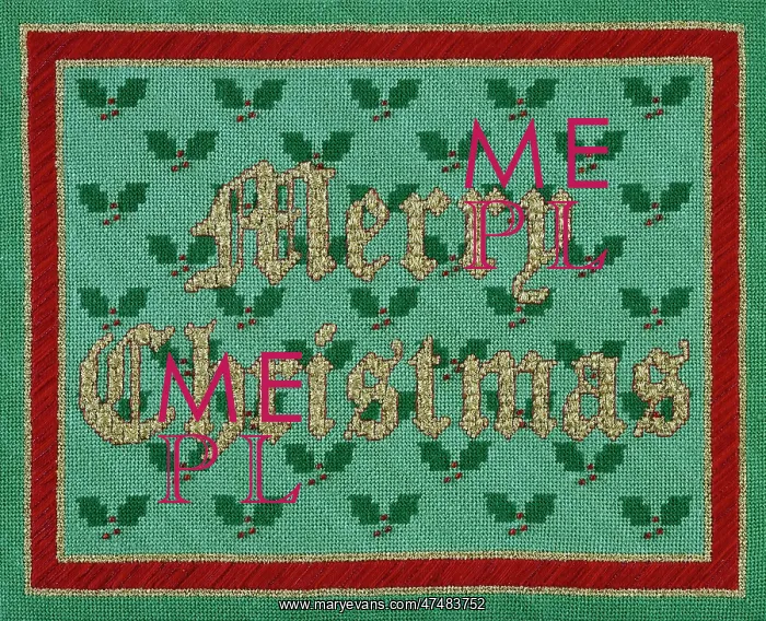 : Merry Christmas ' embroidery : Merry Christmas ' embroidery