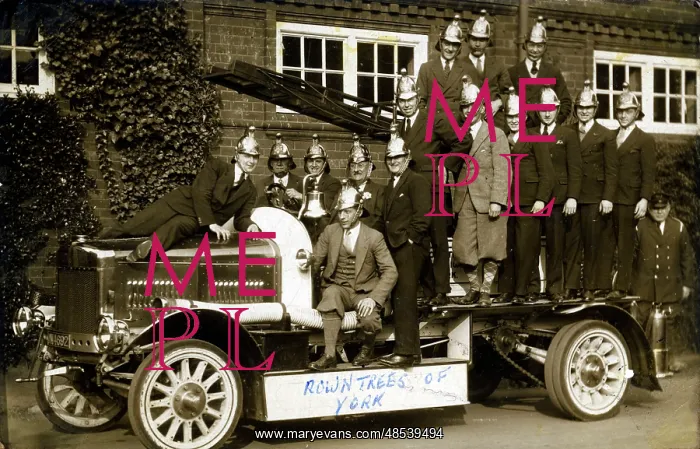 : Merryweather Fire Engine, Rowntree's Cocoa Works : Merryweather Fire Engine, Rowntree's Cocoa Works