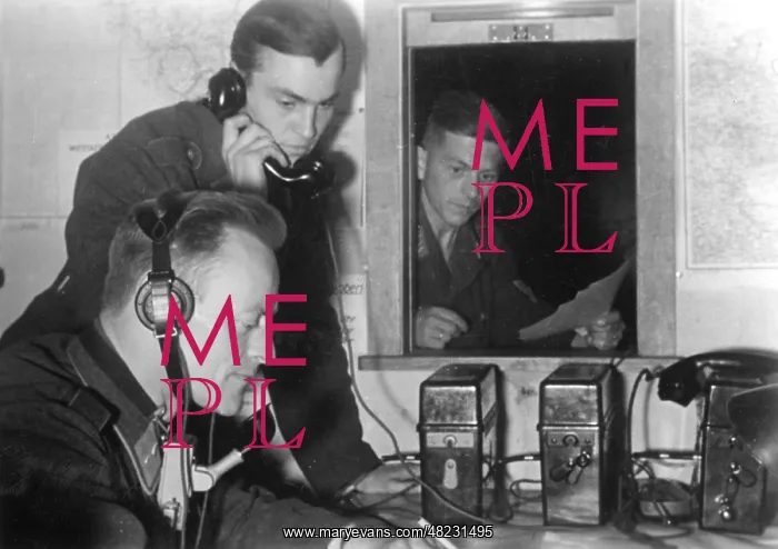 : Message center of a flak tower, 1942 : Message center of a flak tower, 1942