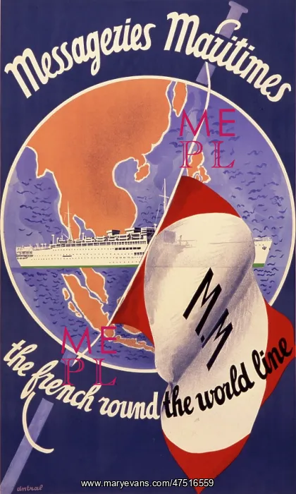 : Messageries Maritimes poster : Messageries Maritimes poster