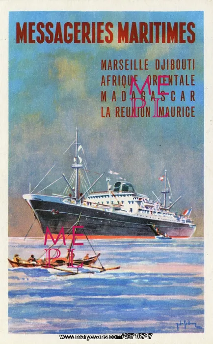 : Messageries Maritimes - Promotional postcard : Messageries Maritimes - Promotional postcard