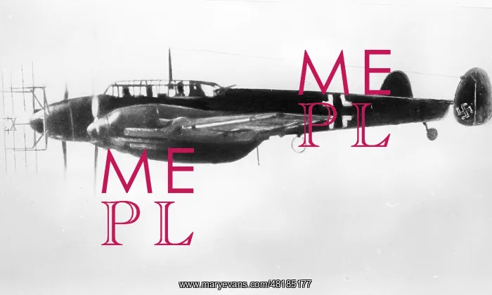 : Messerschmitt Me 110 with Lichtenstein radar, 1944 : Messerschmitt Me 110 with Lichtenstein radar, 1944