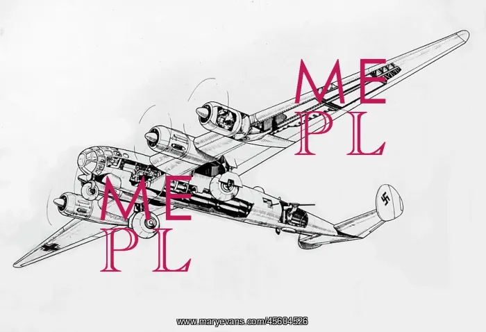 : Messerschmitt Me 264 -a cut-away view of this ambitious : Messerschmitt Me 264 -a cut-away view of this ambitious