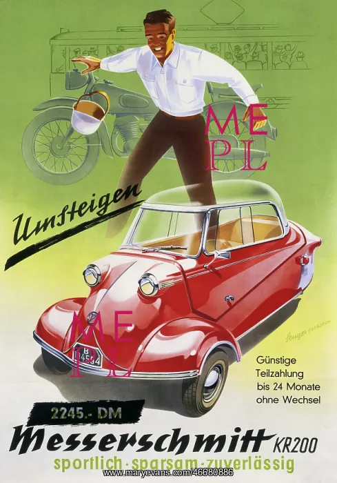 : Messerschmitt KR200 scooter advert : Messerschmitt KR200 scooter advert