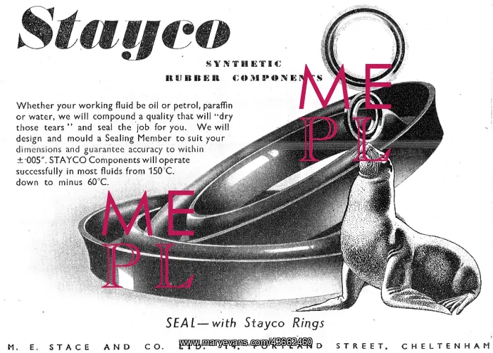 : M.E.Stace & Co. Stayco Synthetic Rubber Components : M.E.Stace & Co. Stayco Synthetic Rubber Components