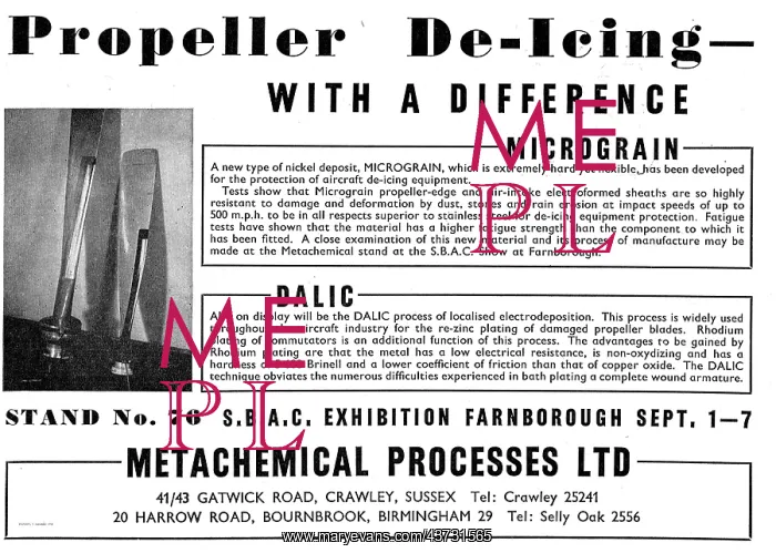 : Metachemical Processes Micrograin & Dalic Propeller De-Icing : Metachemical Processes Micrograin & Dalic Propeller De-Icing
