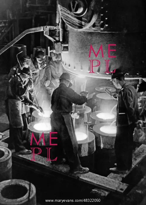 : Metal foundry in Germany, 1943 : Metal foundry in Germany, 1943