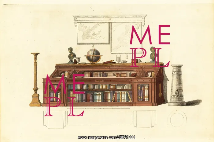 : Metamorphic dwarf library bookcase, 1811 : Metamorphic dwarf library bookcase, 1811
