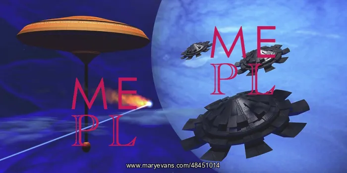 : A meteor flys past a space station as three flying saucers ? : A meteor flys past a space station as three flying saucers ?
