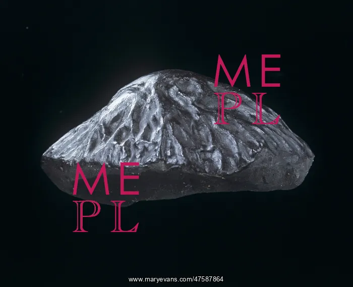 : Meteorite. The conical shape points in the direction of travel during atmospheric flight, : Meteorite. The conical shape points in the direction of travel during atmospheric flight,