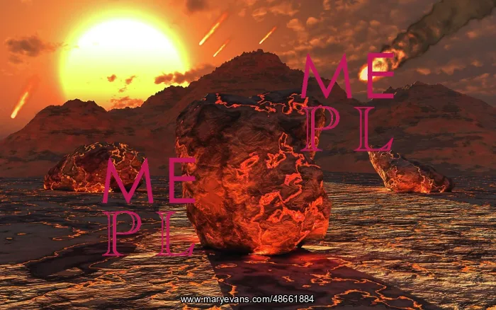 : Meteorites and asteroids bombard the molten surface : Meteorites and asteroids bombard the molten surface
