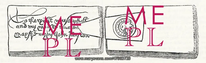 : Method of sealing an ancient letter - Paston correspondence : Method of sealing an ancient letter - Paston correspondence