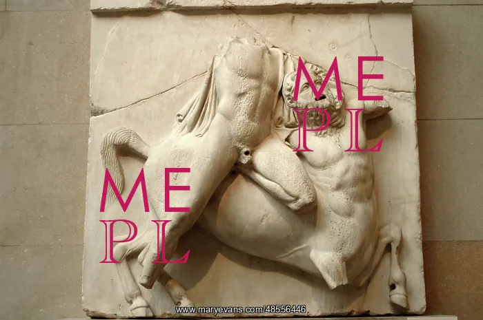 : Metope. Parthenon marbles. Battle between the Centaurs and A : Metope. Parthenon marbles. Battle between the Centaurs and A