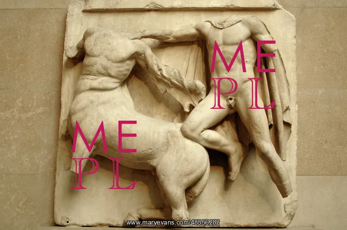 : Metope. Parthenon marbles. Battle between the Centaurs and t : Metope. Parthenon marbles. Battle between the Centaurs and t