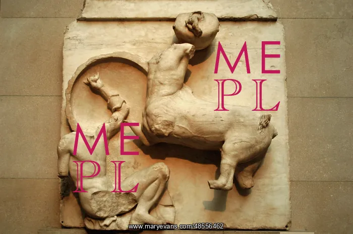 : Metope. Parthenon marbles. Battle between the Centaurs and t : Metope. Parthenon marbles. Battle between the Centaurs and t