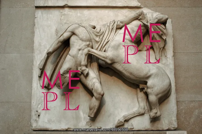 : Metope. Parthenon marbles. Battle between the Centaurs and t : Metope. Parthenon marbles. Battle between the Centaurs and t