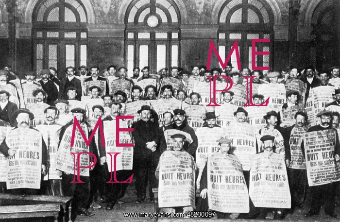 : Metro workers of Paris demonstrate for an 8-hour day : Metro workers of Paris demonstrate for an 8-hour day
