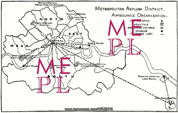: Metropolitan Asylums Board Ambulance Map : Metropolitan Asylums Board Ambulance Map