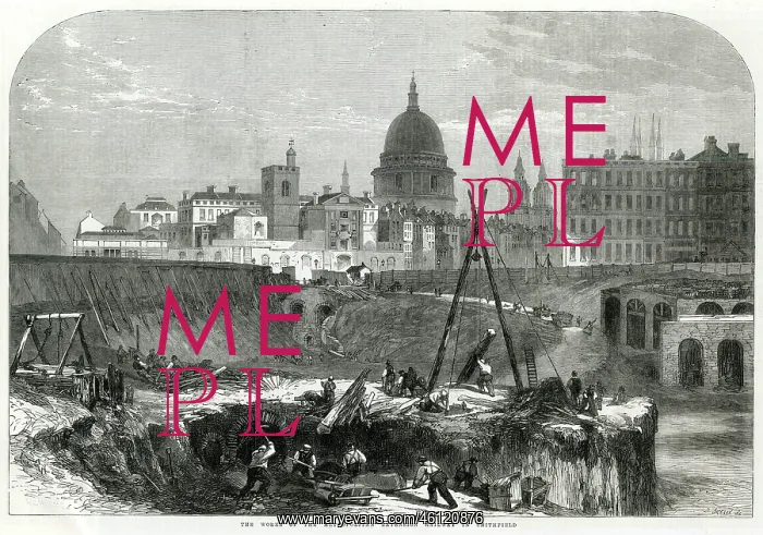 : Metropolitan Extension under construction 1864 : Metropolitan Extension under construction 1864