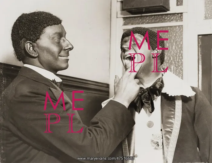 : Two Metropolitan Police Minstrels backstage : Two Metropolitan Police Minstrels backstage
