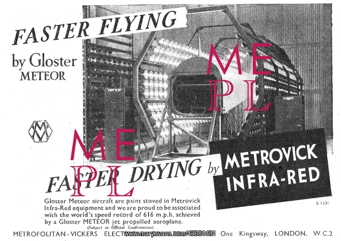 : Metrovick Infra-Red Drying Equipment : Metrovick Infra-Red Drying Equipment