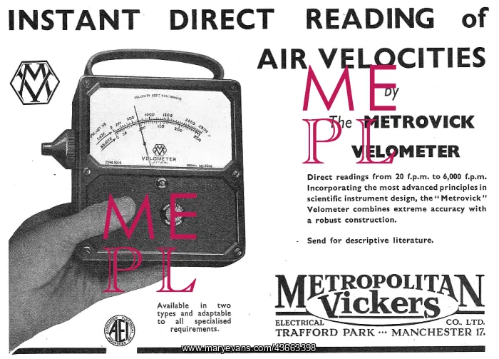 : Metrovick Velometer : Metrovick Velometer