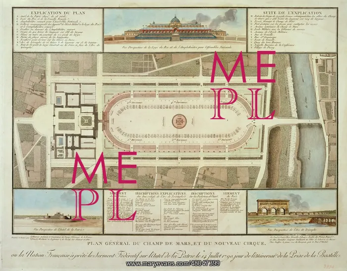 : Meusnier. Map of the Champ-De-Mars : Meusnier. Map of the Champ-De-Mars