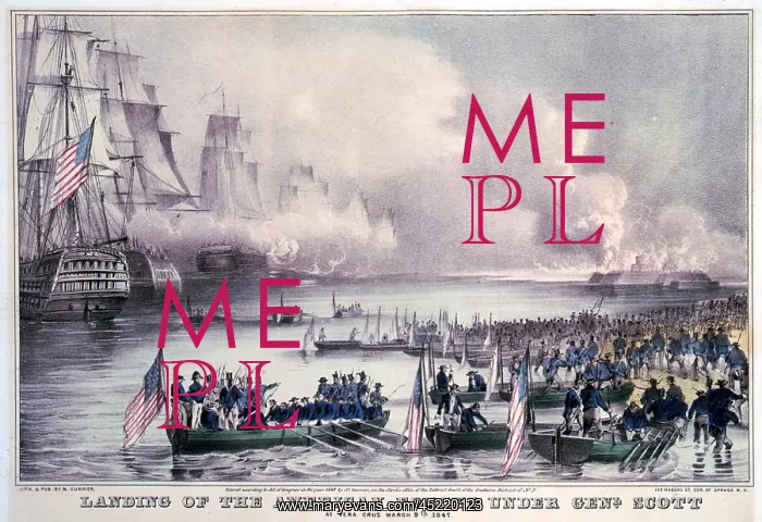 : Mexican-American War. Landing of the American ? : Mexican-American War. Landing of the American ?