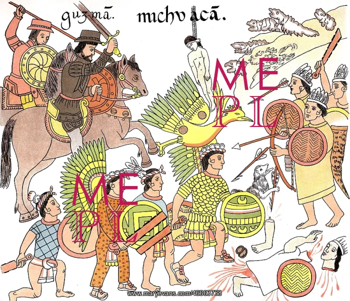  : Mexico, Aztec Empire, Spanish conquistadors in