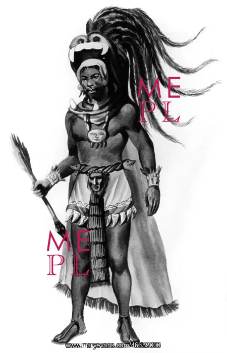 : Mexico, Indians, Aztecs, warrior, illustration : Mexico, Indians, Aztecs, warrior, illustration