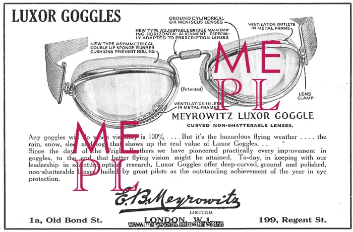 : Meyrowitz Luxor Flying Goggles : Meyrowitz Luxor Flying Goggles