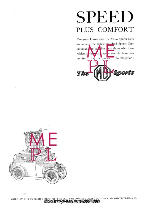  : MG Cars 1929