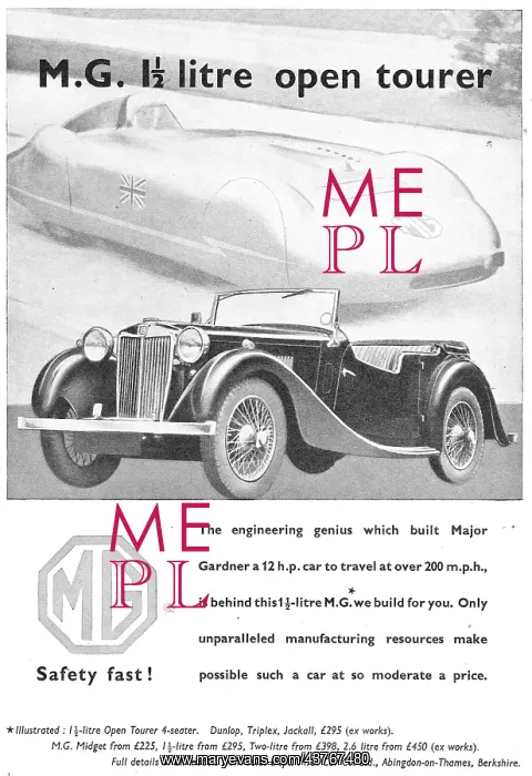  : MG Cars 1939