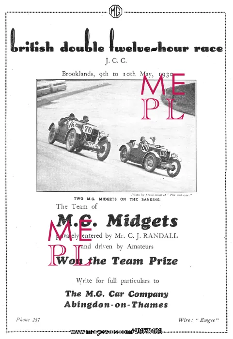 : MG Midgets Win At Brooklands : MG Midgets Win At Brooklands