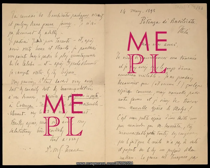 : M.G. Peracca to G.A. Boulenger : M.G. Peracca to G.A. Boulenger