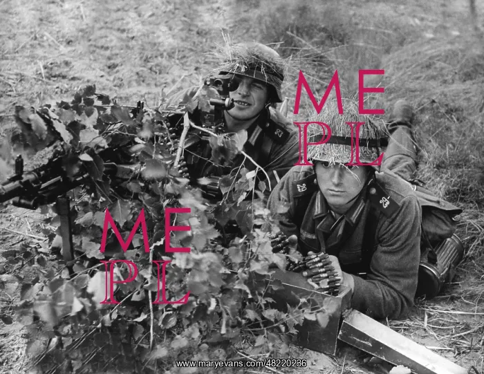 : MG position during a maneuver of the 3rd Division in Pri : MG position during a maneuver of the 3rd Division in Pri