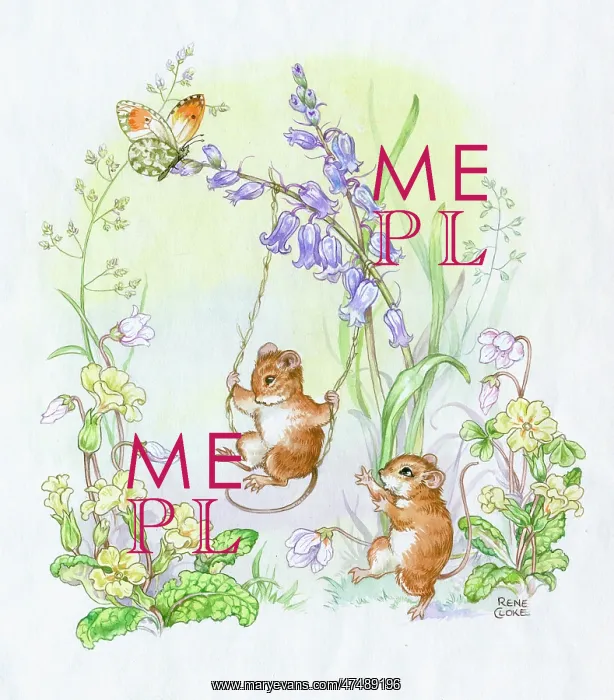  : Two mice with bluebell