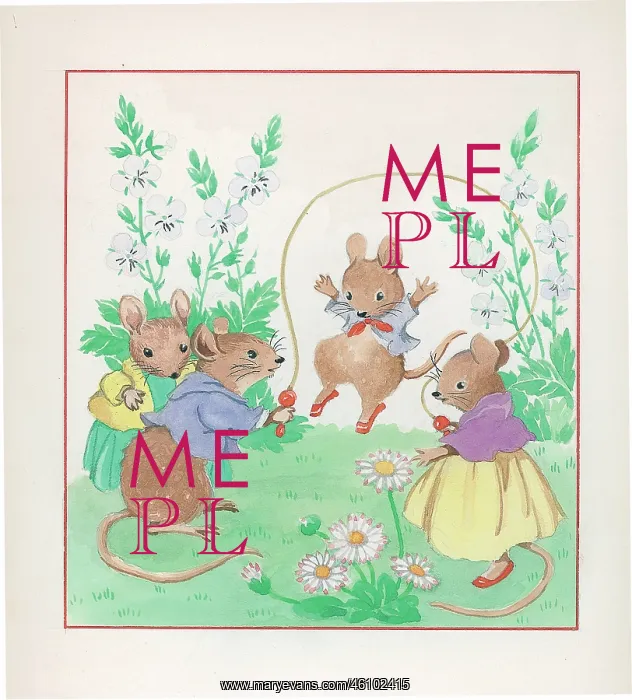 : Mice playing with a skipping rope : Mice playing with a skipping rope