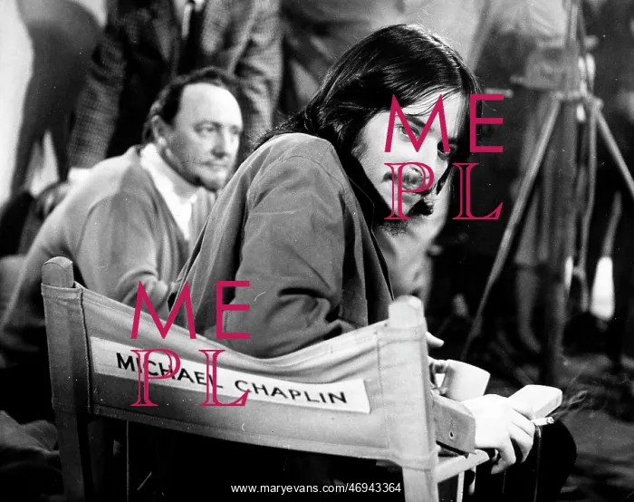 : Michael Chaplin, American actor, on film set : Michael Chaplin, American actor, on film set