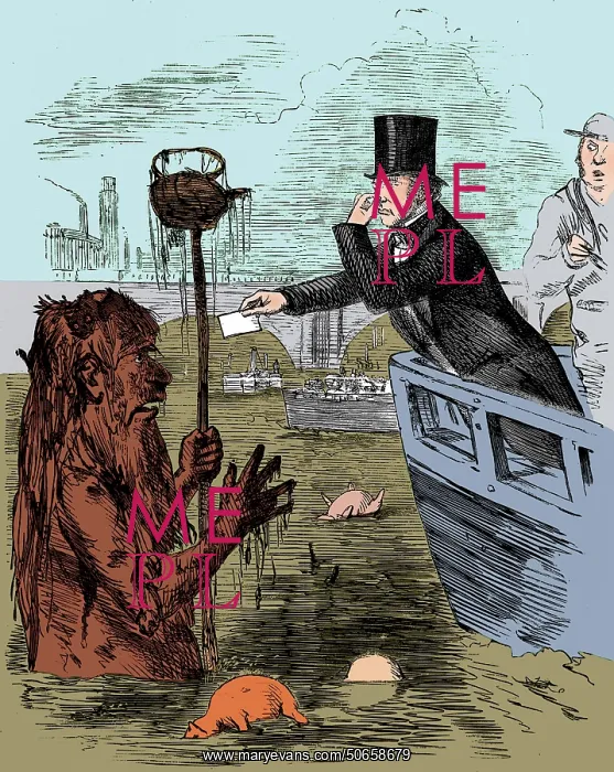 : Michael Faraday and Father Thames, 1855 : Michael Faraday and Father Thames, 1855