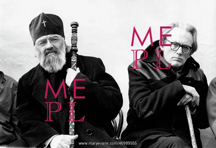 : Michael Foot, Labour MP, with Archbishop Kyprian : Michael Foot, Labour MP, with Archbishop Kyprian