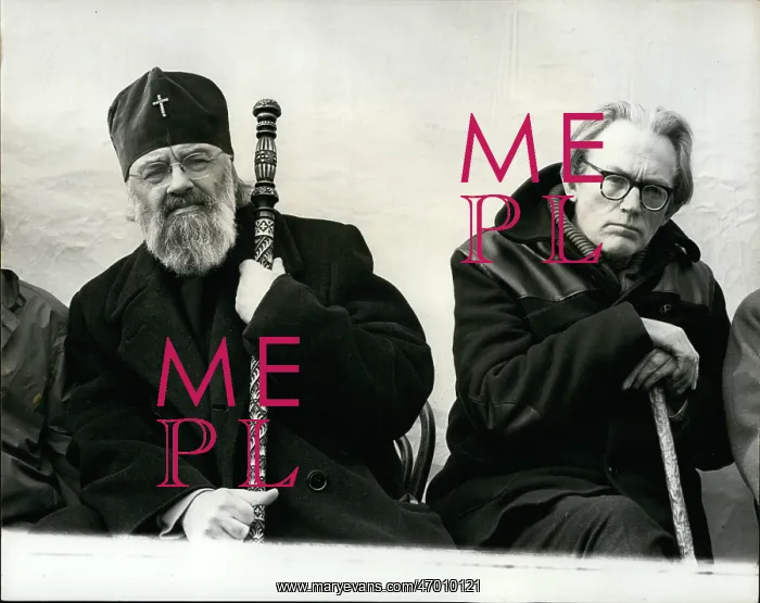 : Michael Foot, Labour MP, with Archbishop Kyprian : Michael Foot, Labour MP, with Archbishop Kyprian